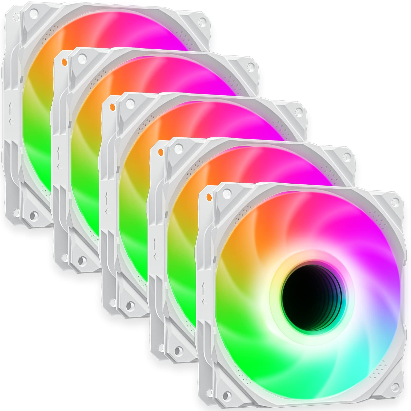 Amazon.co.jp: Novonest PCケースファン 120mm ARGB 冷却ファン PWM